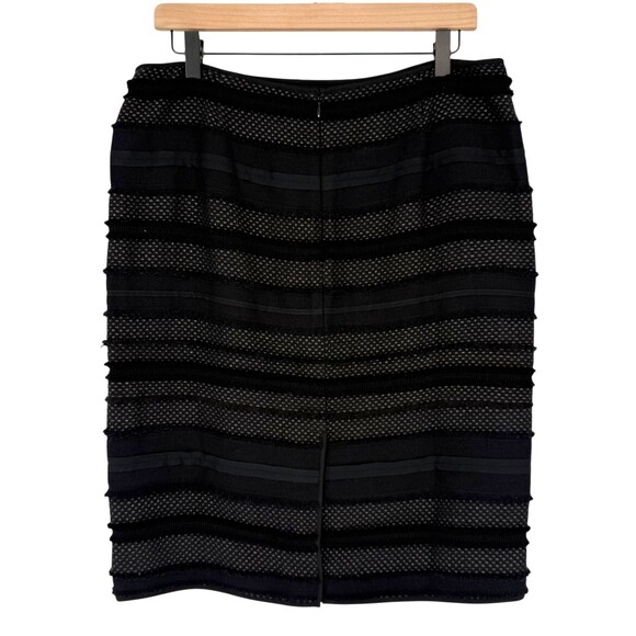 Talbots Tweed Pencil Skirt Size 10 Black Fringe Textured Lined Career Office NWT - Picture 10 of 15